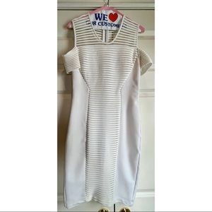 Yigal Azrouel White Striped Mini Dress